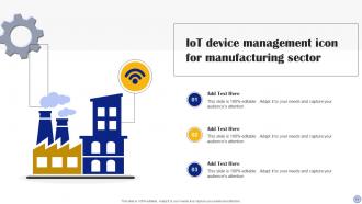 IOT In Manufacturing Industry Powerpoint Ppt Template Bundles Editable Visual