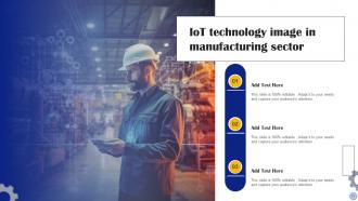 IOT In Manufacturing Industry Powerpoint Ppt Template Bundles Customizable Visual