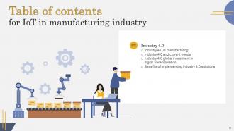 IoT In Manufacturing Industry Powerpoint Presentation Slides IoT CD V Template Content Ready