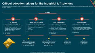 IoT In Manufacturing IT Critical Adoption Drivers For The Industrial IoT Solutions