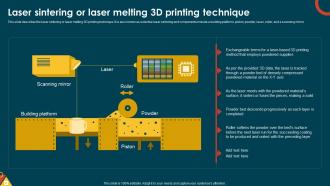 IoT In Manufacturing IT Laser Sintering Or Laser Melting 3d Printing Technique
