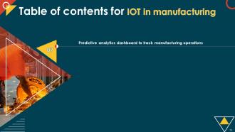 IoT In Manufacturing IT Powerpoint Presentation Slides Analytical Content Ready