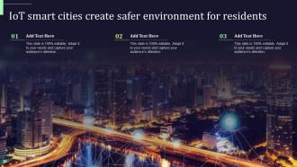 IOT In Smart Cities Powerpoint Ppt Template Bundles Good Engaging