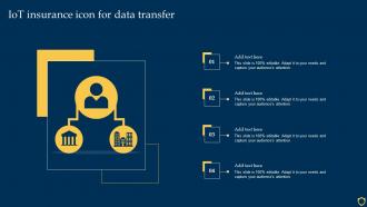 IOT Insurance Icon For Data Transfer