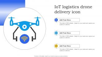 IOT Logistics Drone Delivery Icon