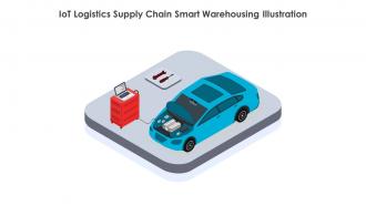 IoT Logistics Supply Chain Smart Warehousing Illustration