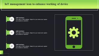 Iot Management Icon To Enhance Working Of Device