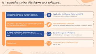 IOT Manufacturing Platforms And Softwares IOT Use Cases In Manufacturing Ppt Graphics