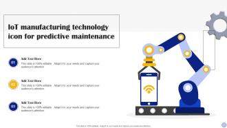 IOT Manufacturing Technology Icon For Predictive Maintenance