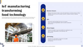IOT Manufacturing Transforming Food Technology