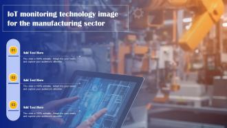 IOT Monitoring Technology Image For The Manufacturing Sector