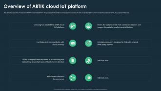 IoT Platforms For Smart Device Overview Of Artik Cloud IoT Platform