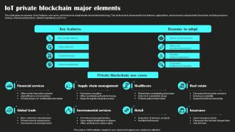 Iot Private Blockchain Major Elements