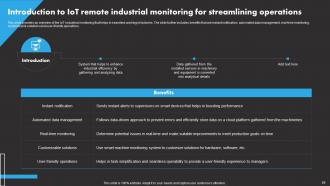 IoT Remote Asset Monitoring And Management Solutions Powerpoint Presentation Slides IoT CD Editable Downloadable