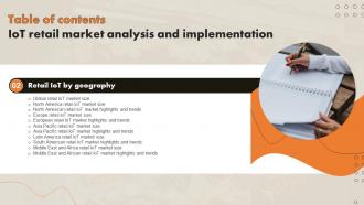 IoT Retail Market Analysis And Implementation Powerpoint Presentation Slides Downloadable Researched