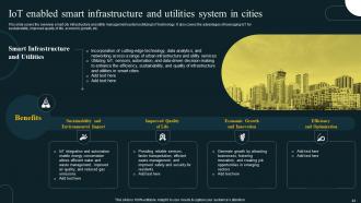 IoT Revolution In Smart Cities Applications Opportunities And Challenges Powerpoint Presentation Slides IoT CD Interactive Attractive