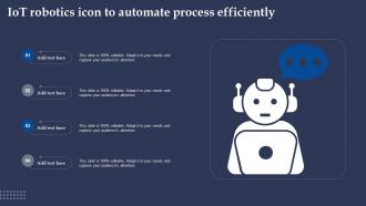 Iot Robotics Icon To Automate Process Efficiently