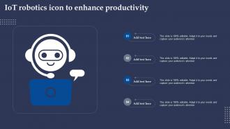 Iot Robotics Icon To Enhance Productivity