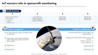 IoT Sensors Role In Spacecraft Monitoring Extending IoT Technology Applications IoT SS