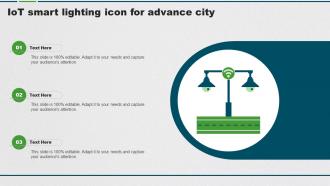 IoT Smart Lighting Icon For Advance City