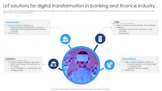 IoT Solutions For Digital Transformation In Banking And Finance Industry