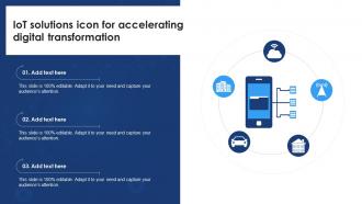 IoT Solutions Icon For Accelerating Digital Transformation