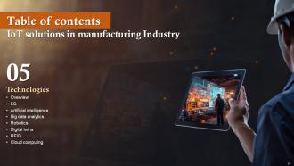 IoT Solutions In Manufacturing Industry Powerpoint Presentation Slides IoT CD Unique Impactful