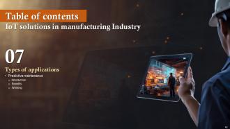 IoT Solutions In Manufacturing Industry Powerpoint Presentation Slides IoT CD Template Downloadable