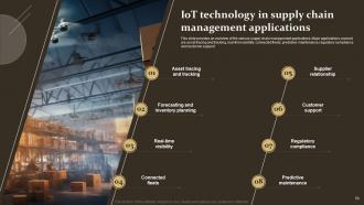 IoT Supply Chain Management To Streamline And Automate Processes Powerpoint Presentation Slides IoT CD Customizable Image