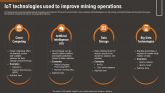 IoT Technologies Used To Improve Mining How IoT Technology Is Transforming IoT SS