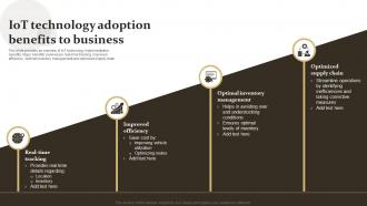 IoT Technology Adoption Benefits To Business IoT Supply Chain Management IoT SS