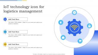 IOT Technology Icon For Logistics Management