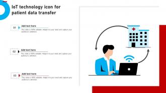 IOT Technology Icon For Patient Data Transfer