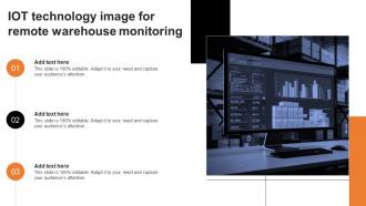 IOT Technology Image For Remote Warehouse Monitoring