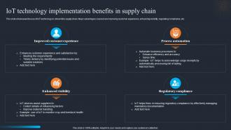 IOT Technology Implementation Benefits In Supply Chain Applications Of IOT SS