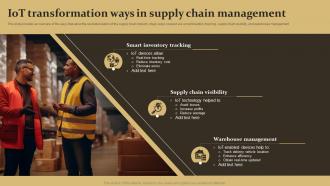 IoT Transformation Ways In Supply Chain Management IoT Supply Chain Management IoT SS