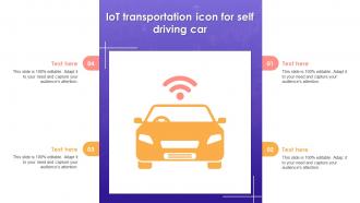 IOT Transportation Icon For Self Driving Car