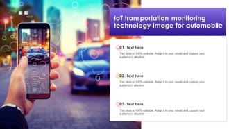IOT Transportation Monitoring Technology Image For Automobile