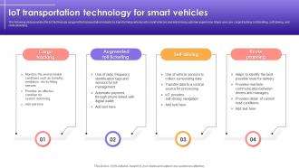 IOT Transportation Technology For Smart Vehicles