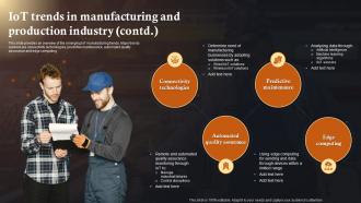 IoT Trends In Manufacturing And IoT Solutions In Manufacturing Industry IoT SS
