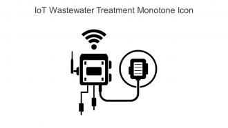 Iot Wastewater Treatment Monotone Icon In Powerpoint Pptx Png And Editable Eps Format