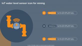 IoT Water Level Sensor Icon For Mining