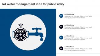 IoT Water Management Icon For Public Utility