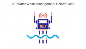 Iot Water Waste Management Colored Icon In Powerpoint Pptx Png And Editable Eps Format