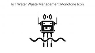 Iot Water Waste Management Monotone Icon In Powerpoint Pptx Png And Editable Eps Format