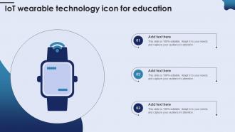 IoT Wearable Technology Icon For Education