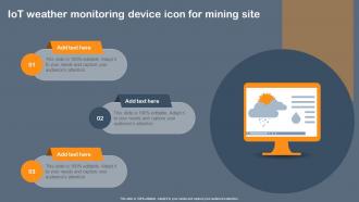 IoT Weather Monitoring Device Icon For Mining Site