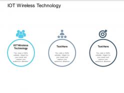 Iot wireless technology ppt powerpoint presentation slides example file cpb