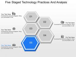 Ip five staged technology practices and analysis powerpoint template
