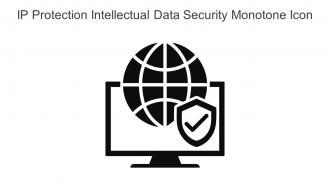 IP Protection Intellectual Data Security Monotone Icon In Powerpoint Pptx Png And Editable Eps Format